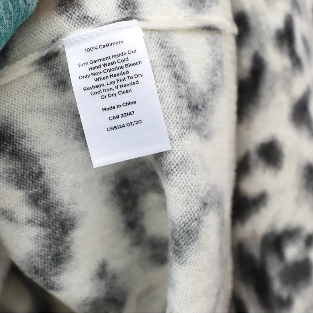 NWT Talbots Cashmere Audrey Sweater Elegant Leopard Animal print 3X plus size - Picture 6 of 10